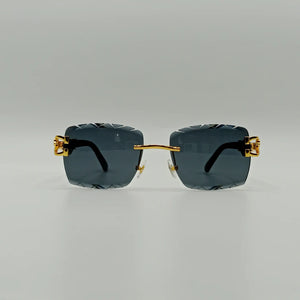 Diamond Cut Fashion Rimless Sunglasses
