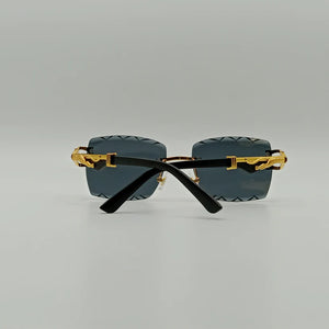 Diamond Cut Fashion Rimless Sunglasses
